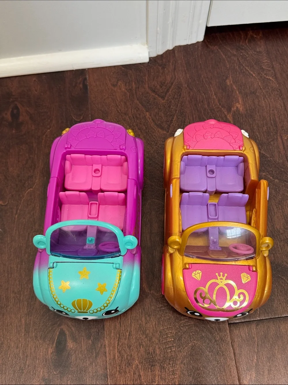 Shopkins Car Bundle Shoppies Toys Pink Purple Aqua Gold